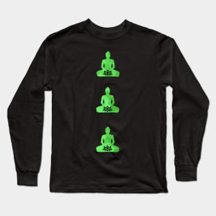 Lotus Trio Green Long Sleeve T-Shirt